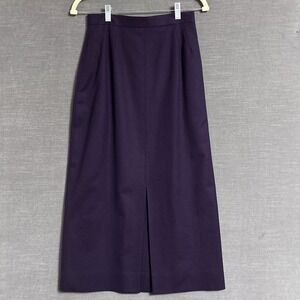 Vintage Cricketeer Skirt 8 Purple Heavy Wool Maxi Pencil Career Office Work 90s
